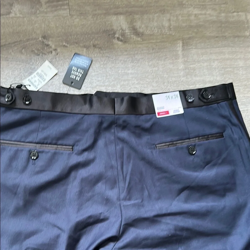 Express Blue Dress Pants with Straight Leg